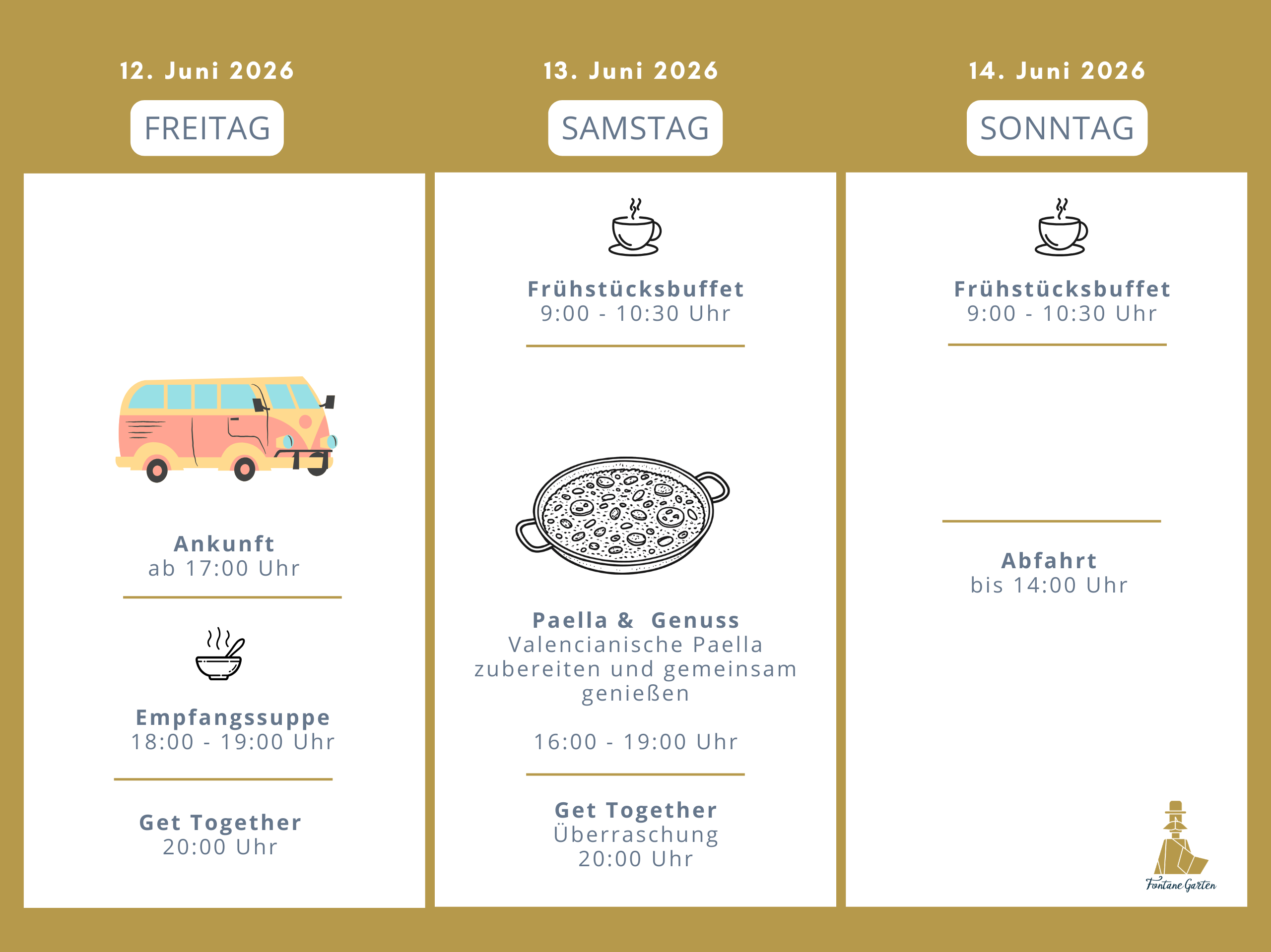 Van Event Paella, Programm